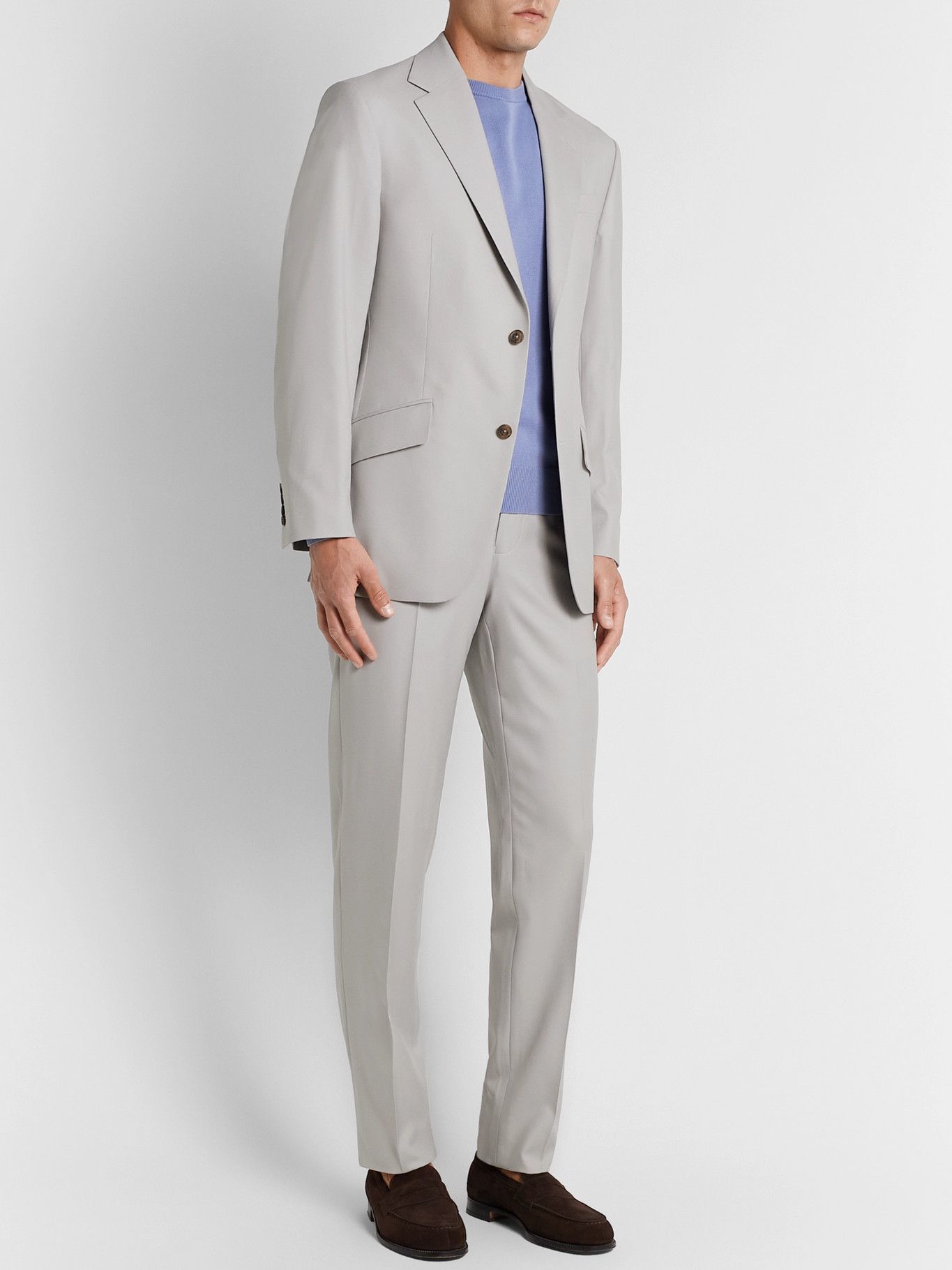 RICHARD JAMES - Wool-Gabardine Suit Trousers - Gray Richard James