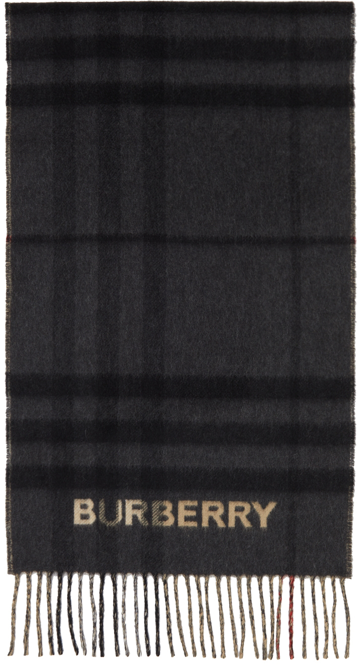 Burberry Cashmere Contrast Check Scarf Burberry