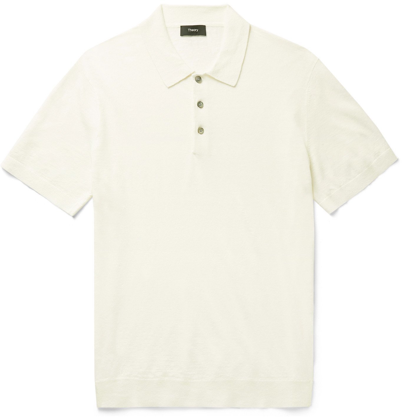 Theory - Linen-Blend Polo Shirt - White Theory