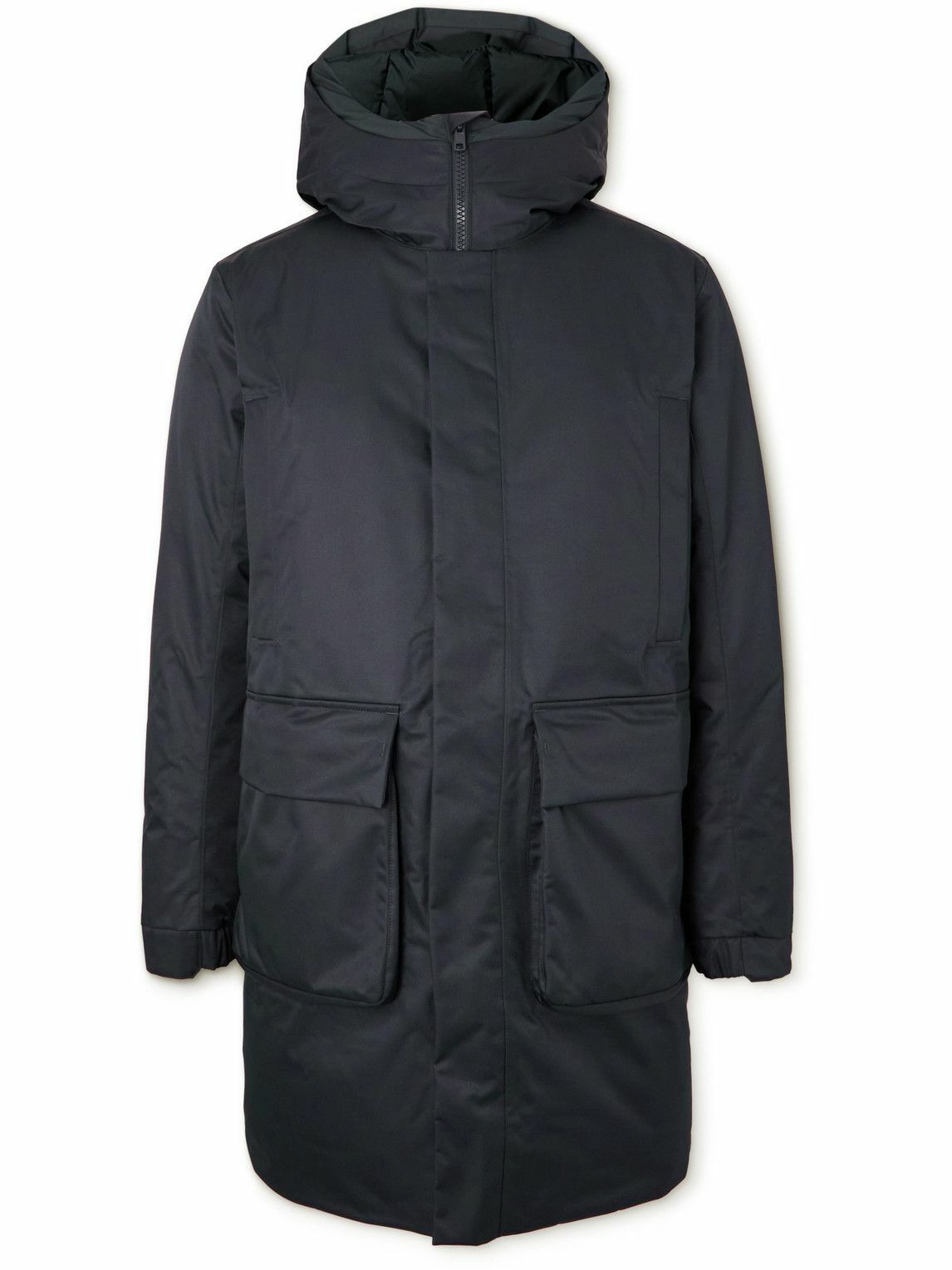 Photo: NN07 - Palle Recycled Shell Hooded Down Parka - Blue
