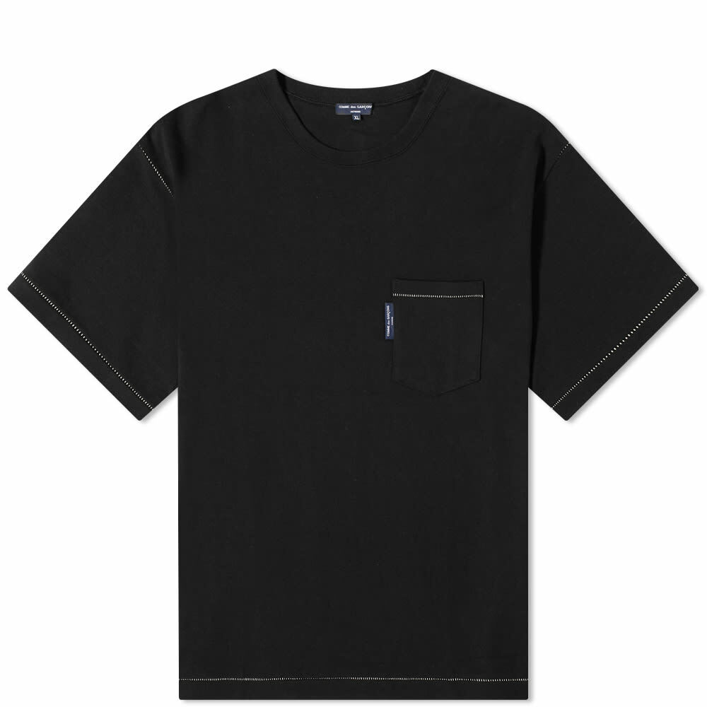 Comme des Garçons Homme Men's Contrast Stitch Pocket Logo T-Shirt in ...