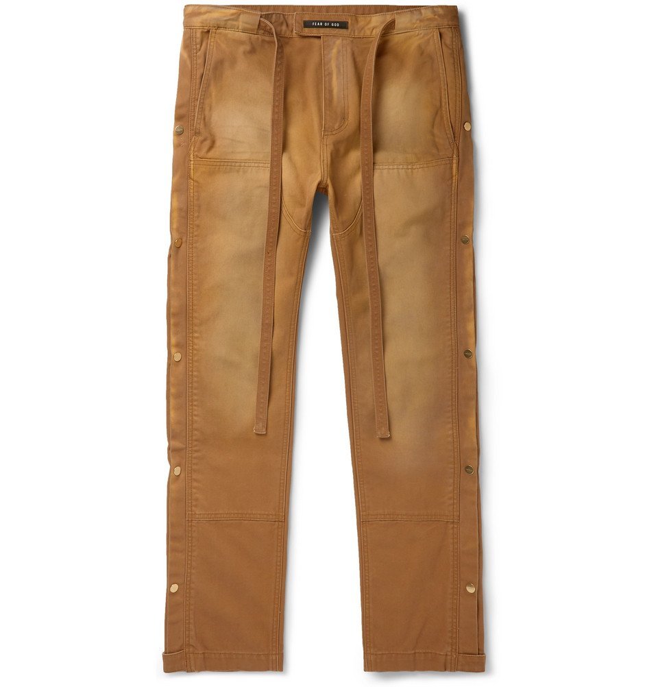 Fear of God - Belted Cotton-Canvas Trousers - Tan Fear Of God