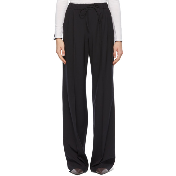 Max Mara Navy Wool Rapido Trousers Max Mara