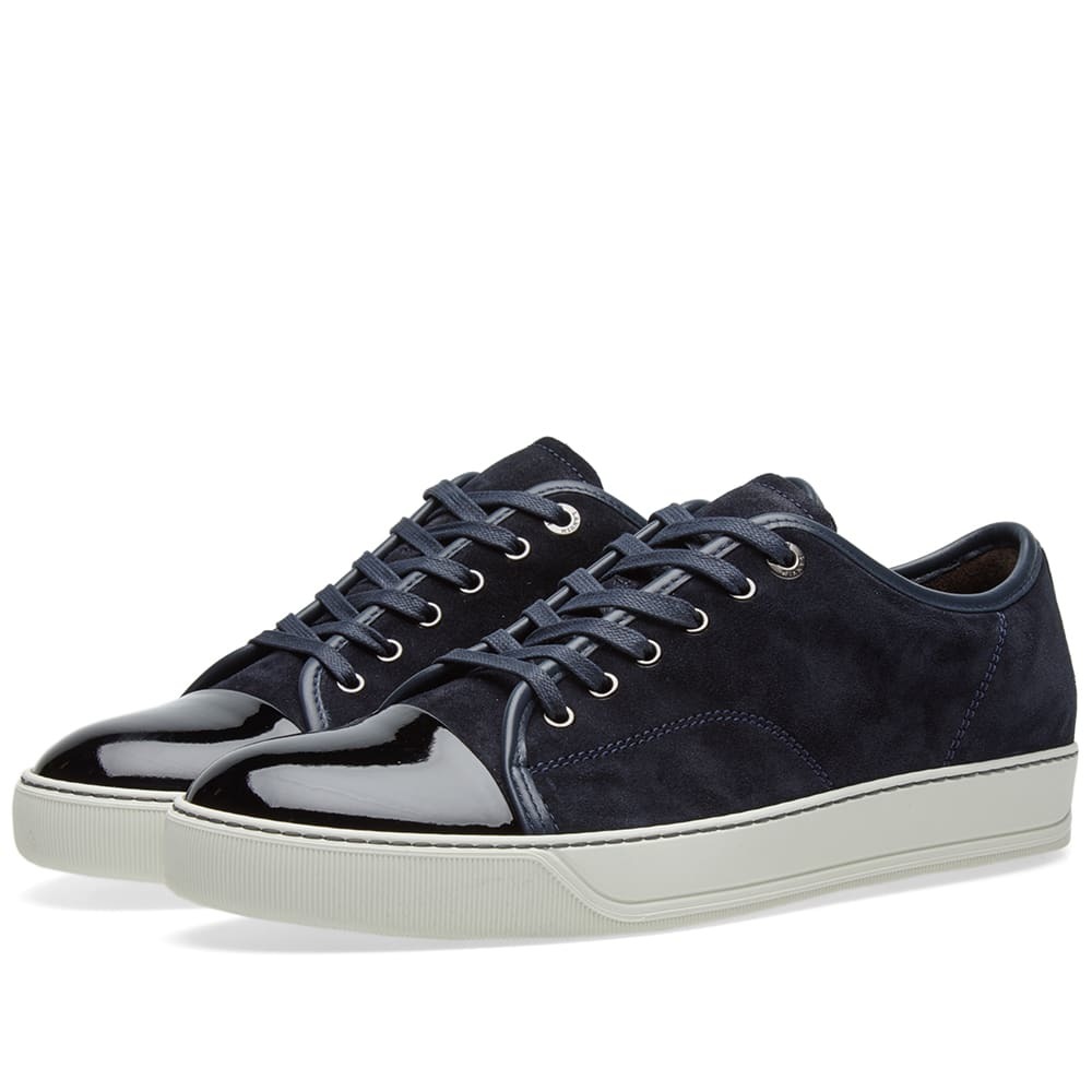 Lanvin Patent Toe Cap Sneaker Blue Lanvin