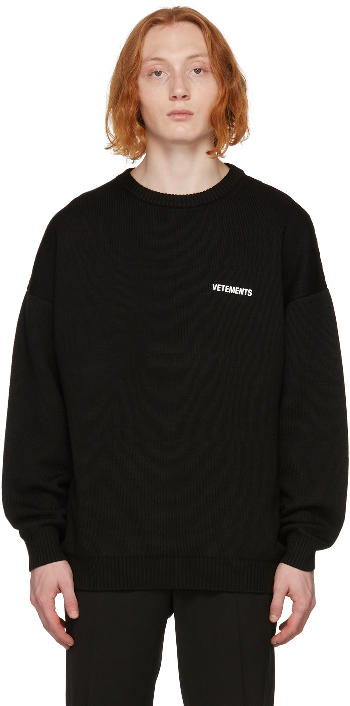VETEMENTS Black Logo Sweater Vetements