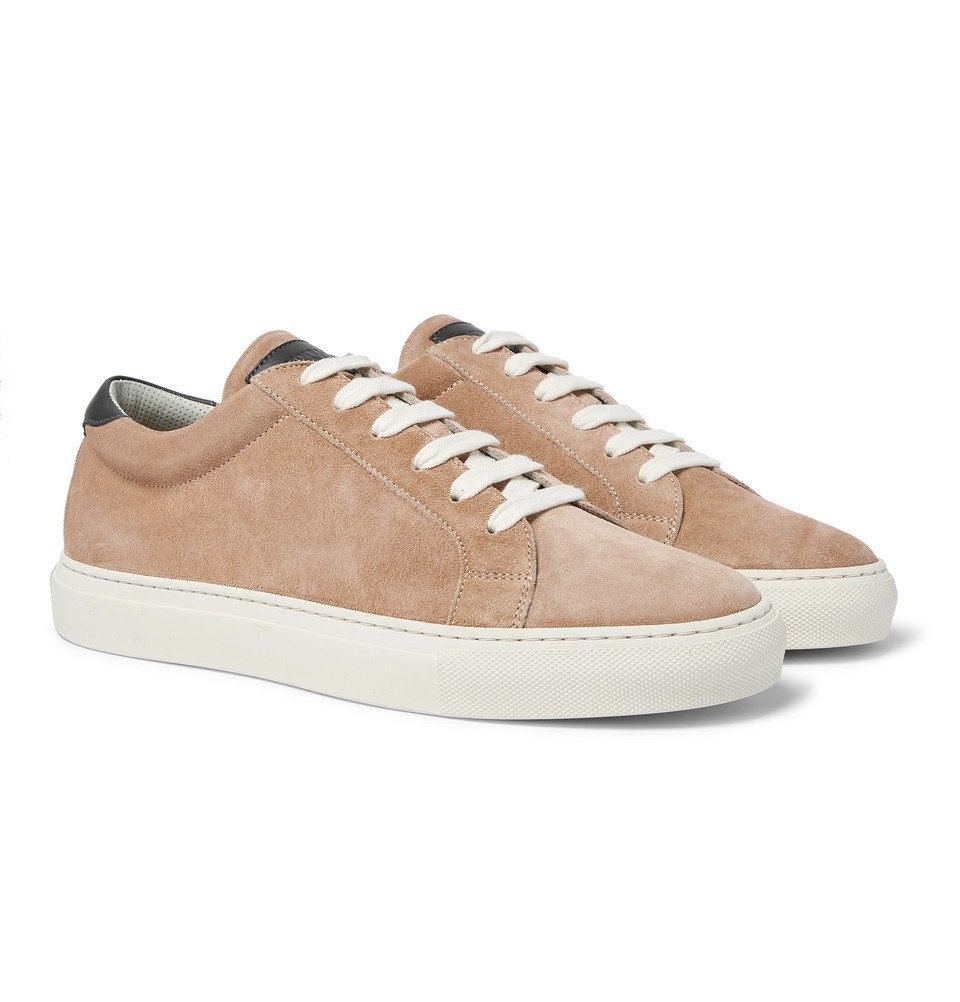 Brunello Cucinelli - Leather-Trimmed Suede Sneakers - Beige Brunello ...