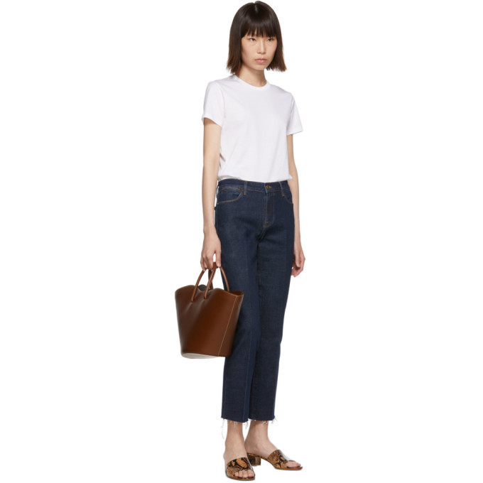 High Straight Raw Edge Jeans Frame Denim