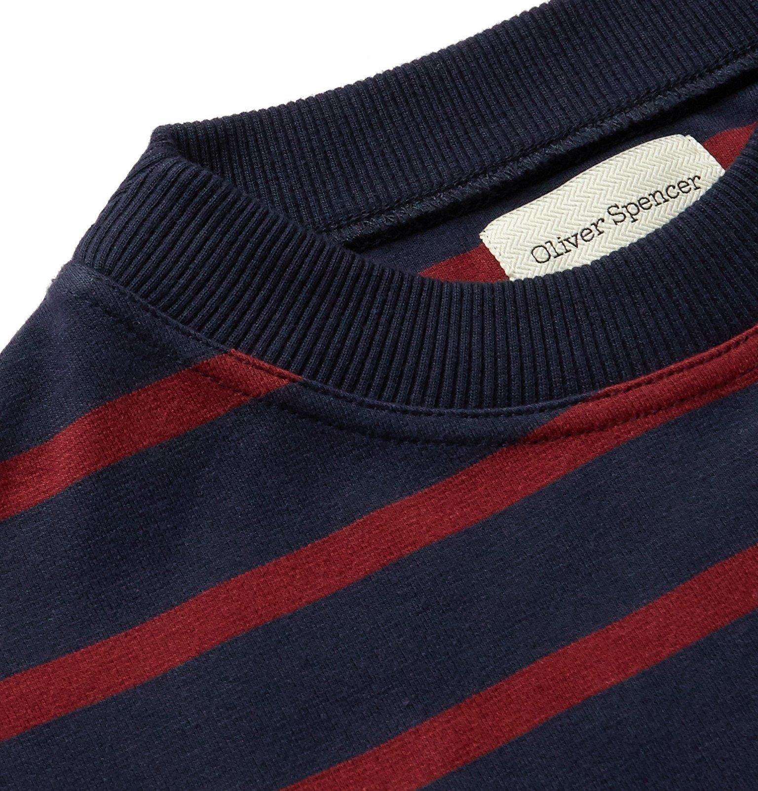 Oliver Spencer - Robin Striped Organic Cotton-Jersey Sweatshirt - Blue