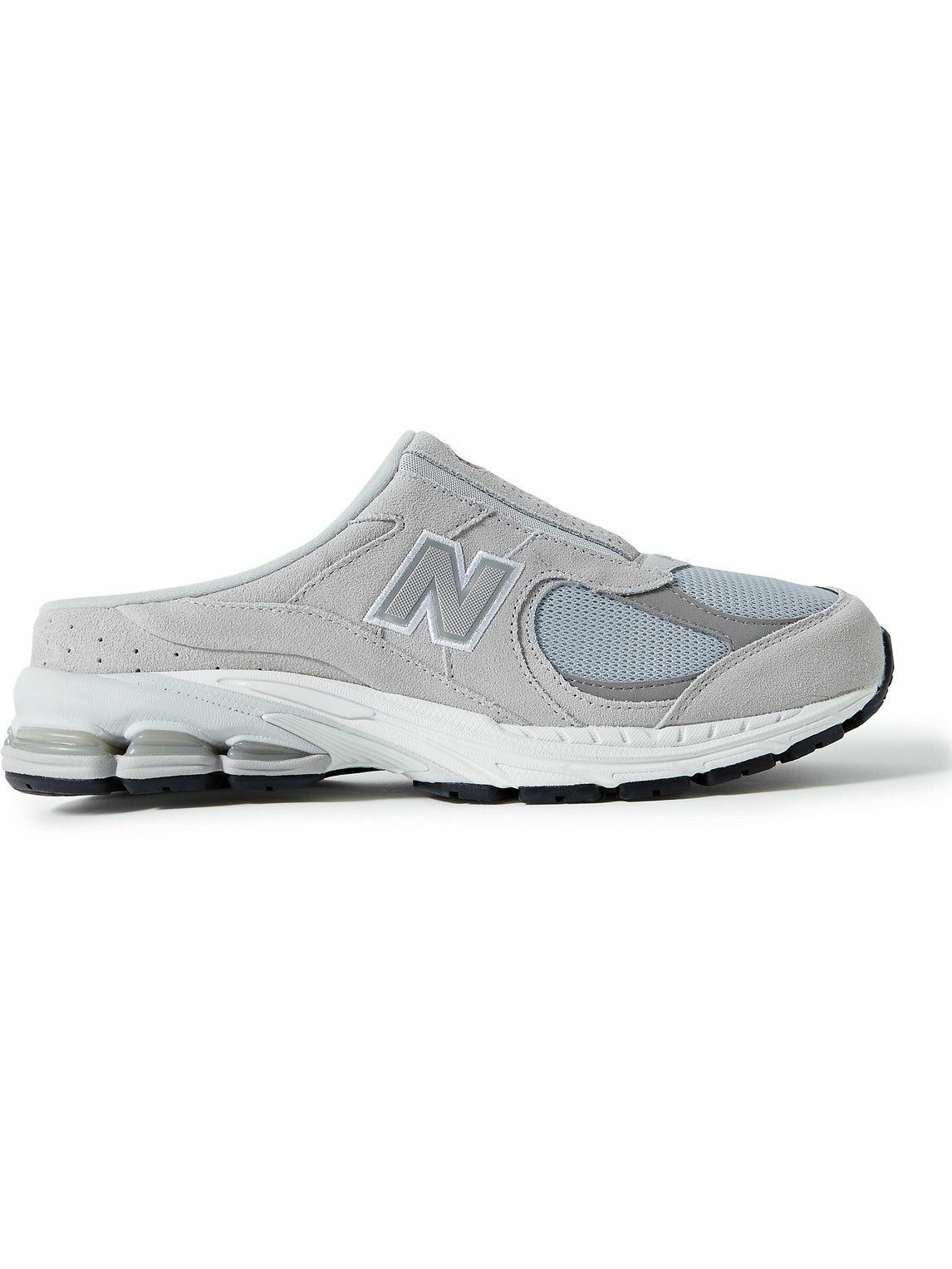 New Balance - 2002RM Suede and Mesh Mules - Gray New Balance