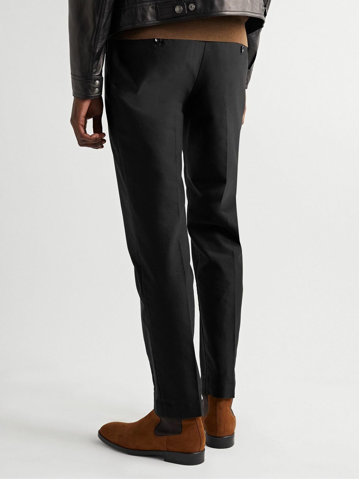 TOM FORD - Slim-Fit Cotton Chinos - Black TOM FORD