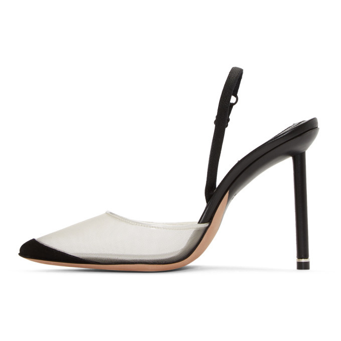 alexander wang alix mesh and suede slingback pumps