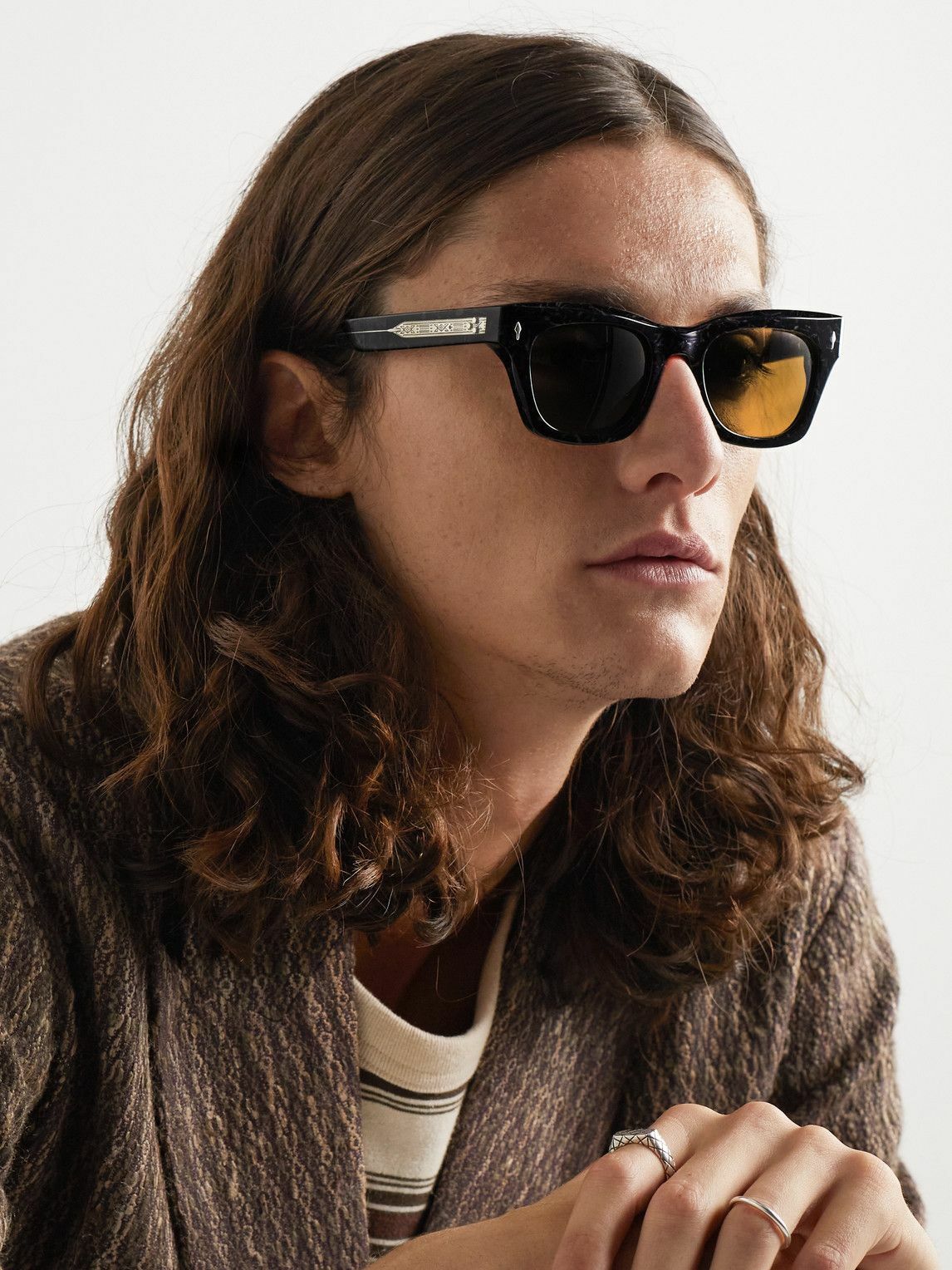 Jacques Marie Mage - Yellowstone Dealan Square-Frame Acetate and Silver