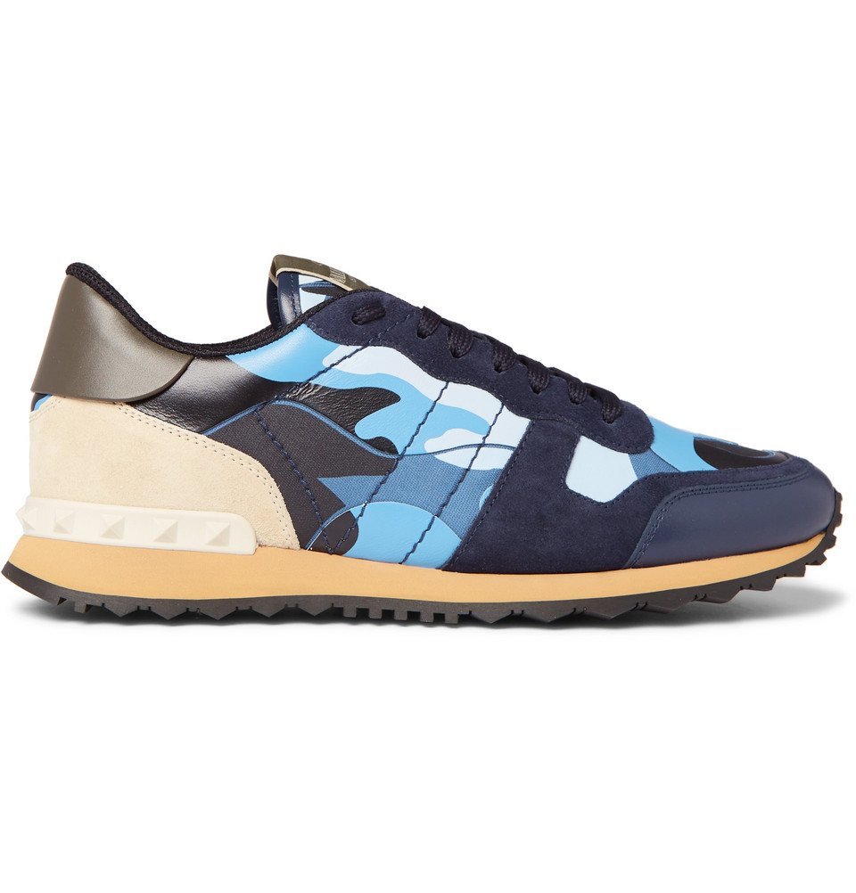 valentino trainers camo blue