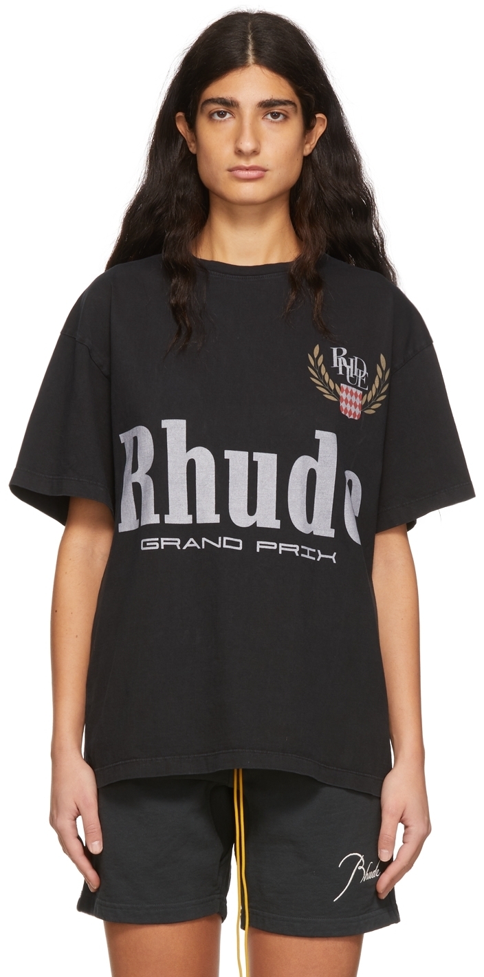 Rhude Black Grand Prix T-Shirt Rhude