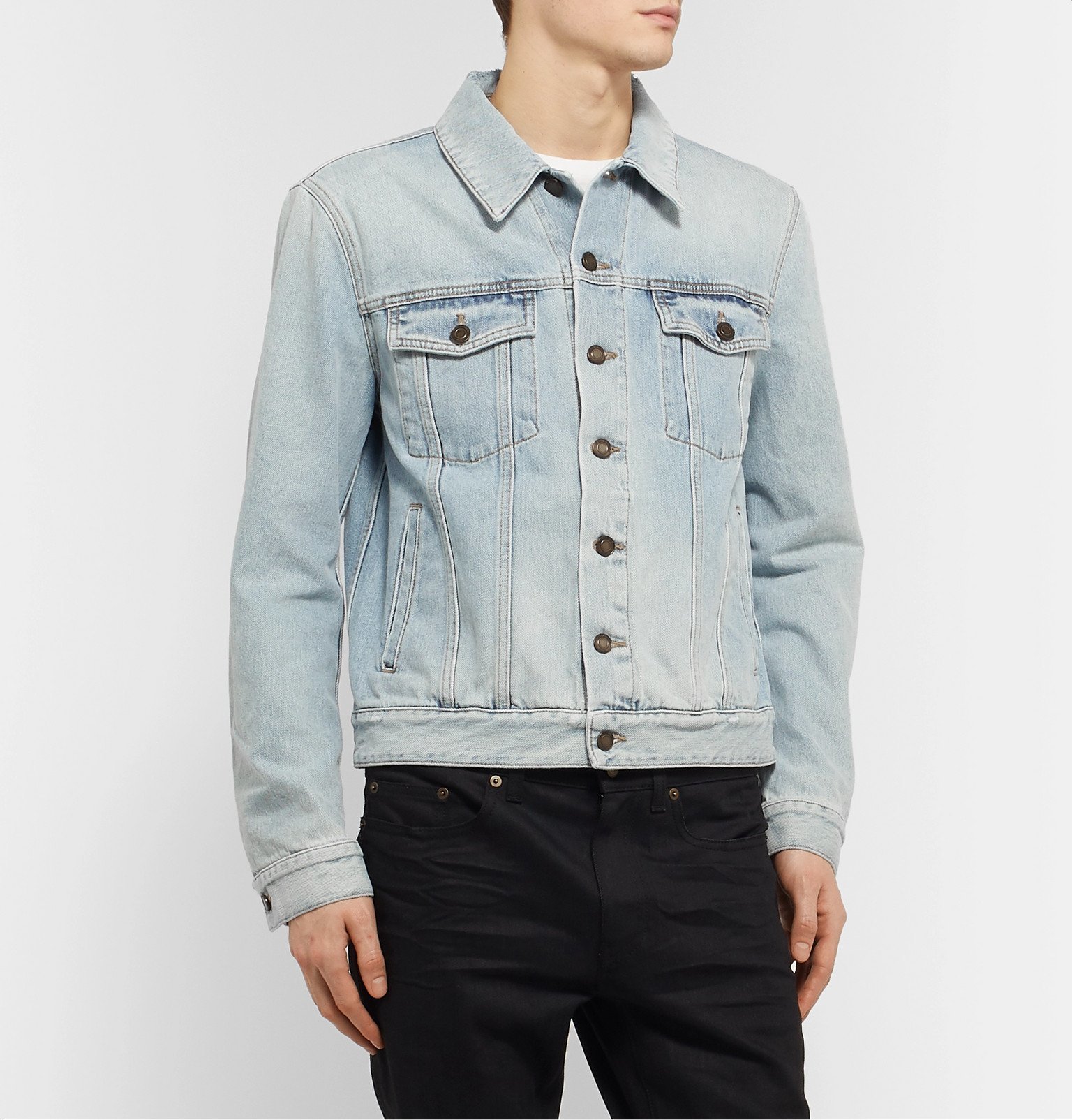 blue saint denim shirt