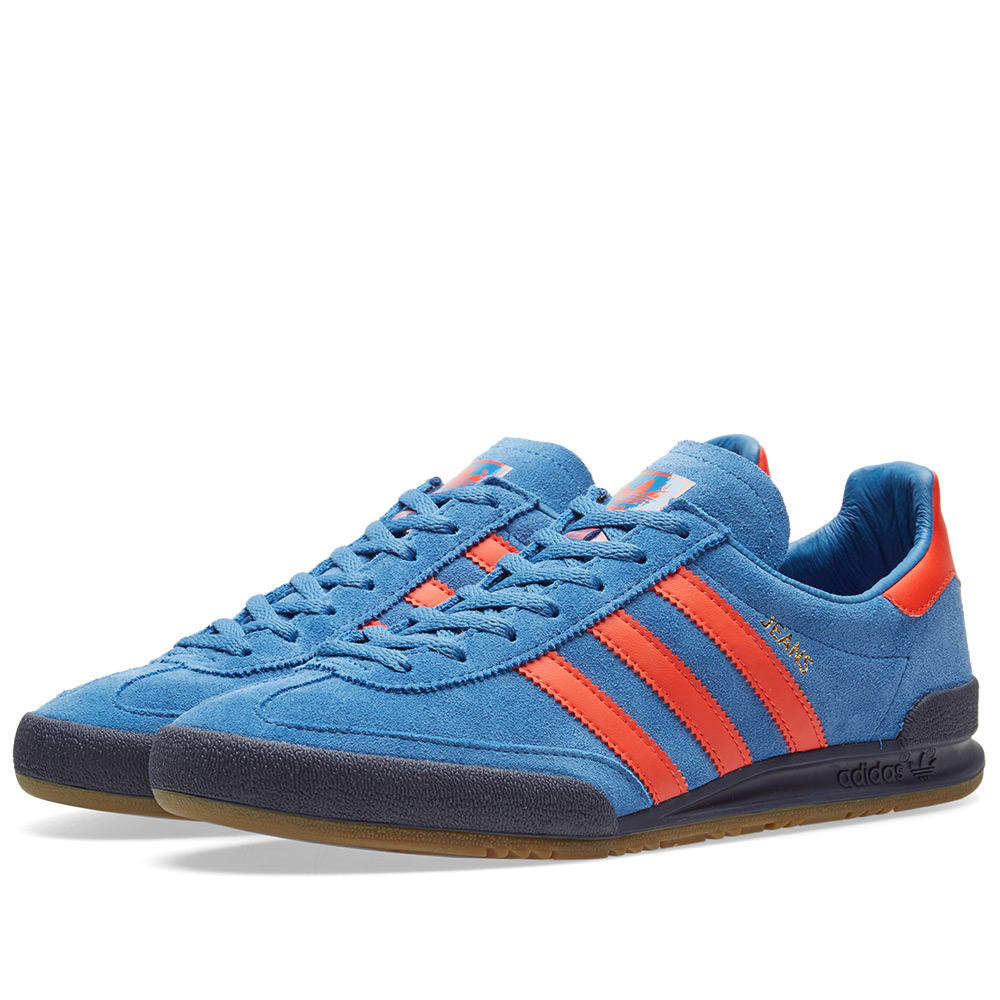 adidas jeans blue and red