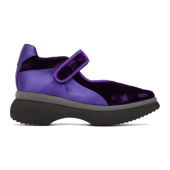 Paula Canovas Del Vas Purple Velvet Diablo Sneakers