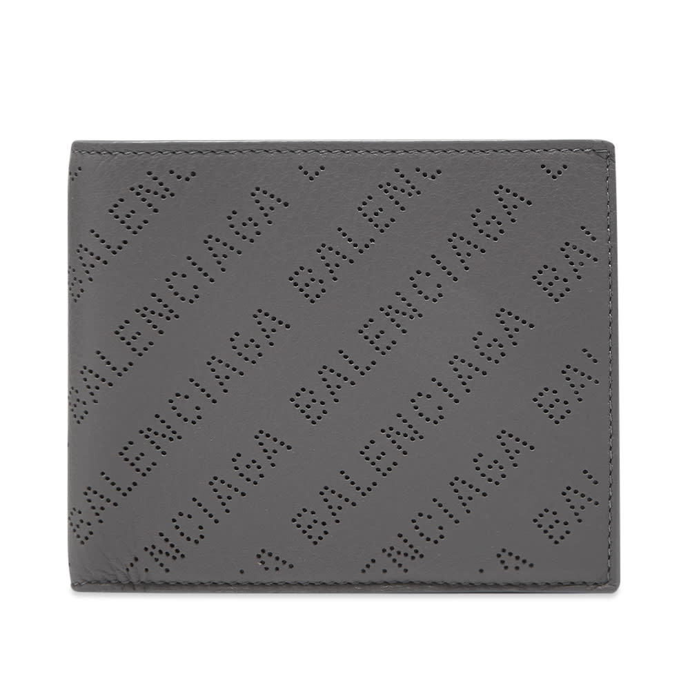 Photo: Balenciaga Perforated Logo Leather Billfold Wallet