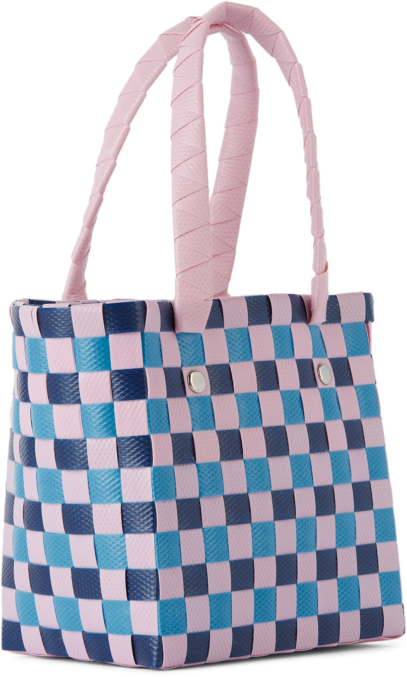 Marni Kids Pink & Navy Woven Bag Marni