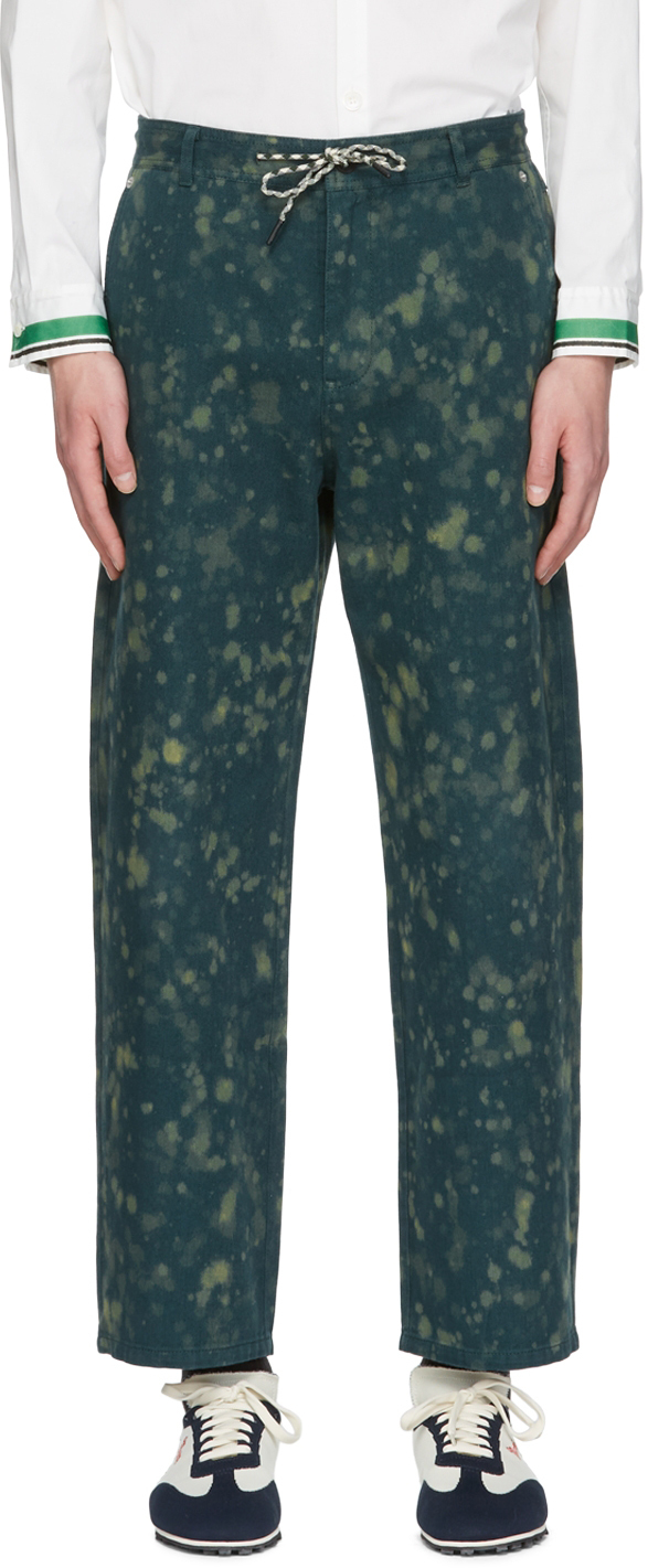 A Personal Note Green Tie-Dye Jeans