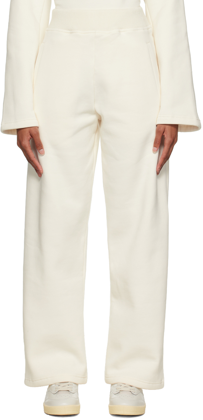 VAARA White Ribbed Lounge Pants VAARA