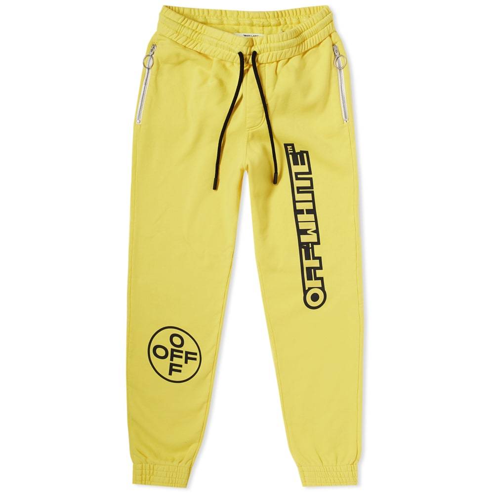 yellow off white pants