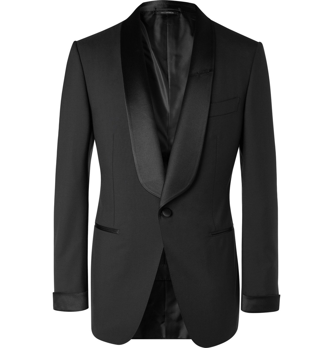 TOM FORD - Slim-Fit Shawl-Collar Satin-Trimmed Wool Tuxedo Jacket ...