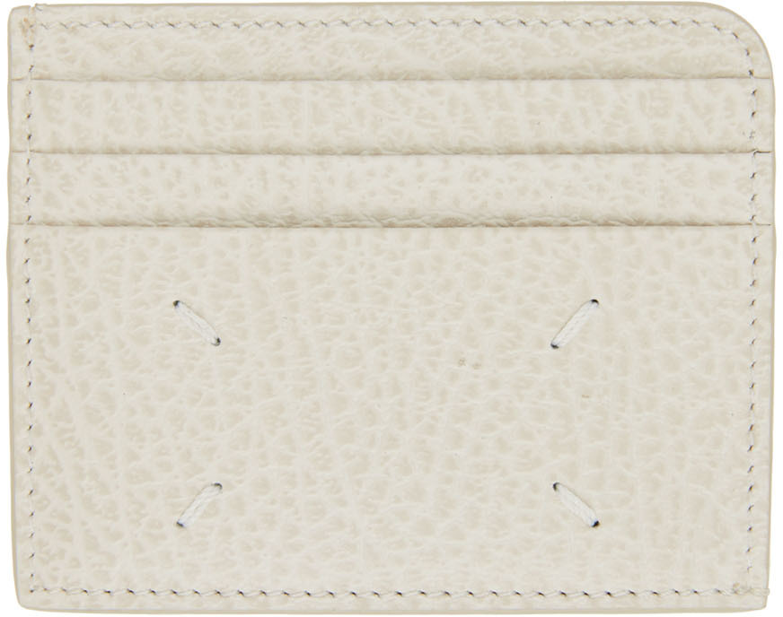 Maison Margiela OffWhite Leather Card Holder Maison Margiela