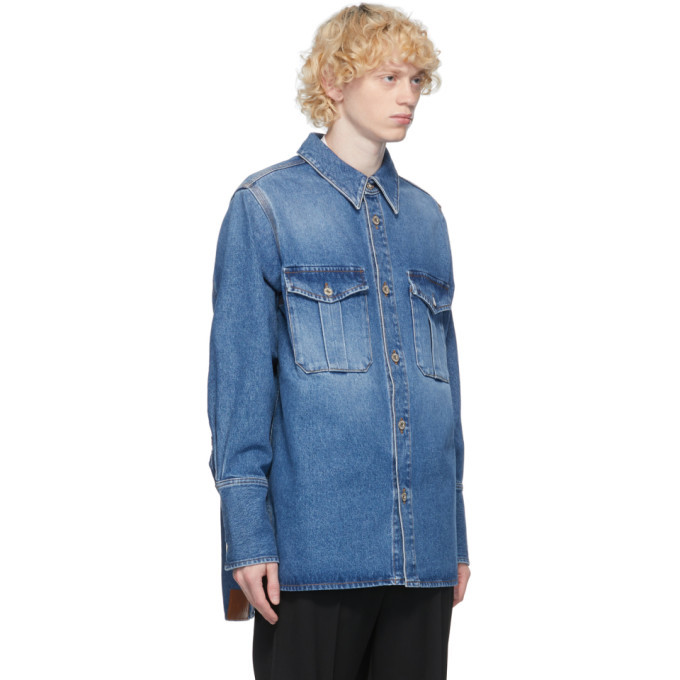 Loewe Blue Denim Patch Pocket Shirt Loewe