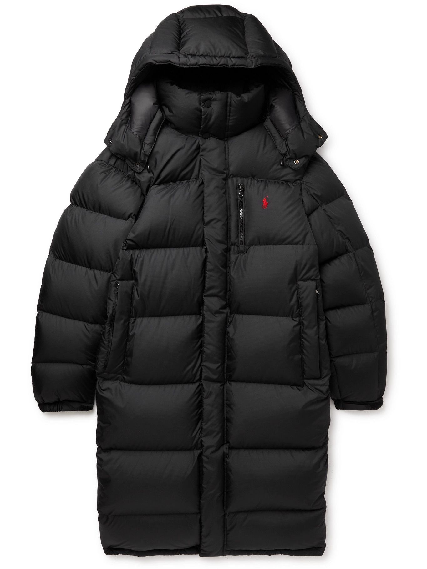 Photo: Polo Ralph Lauren - Quilted Recycled Ripstop Hooded Down Jacket - Black
