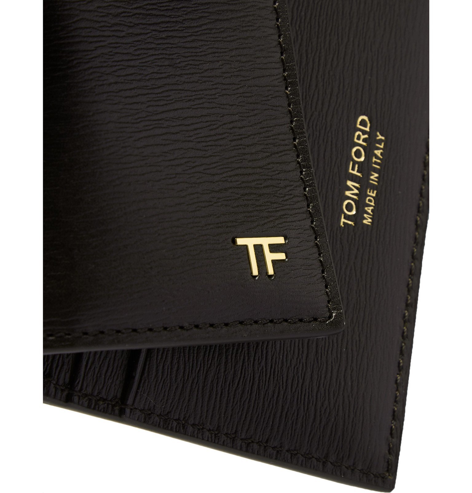 TOM FORD - Textured-Leather Bifold Cardholder - Brown TOM FORD