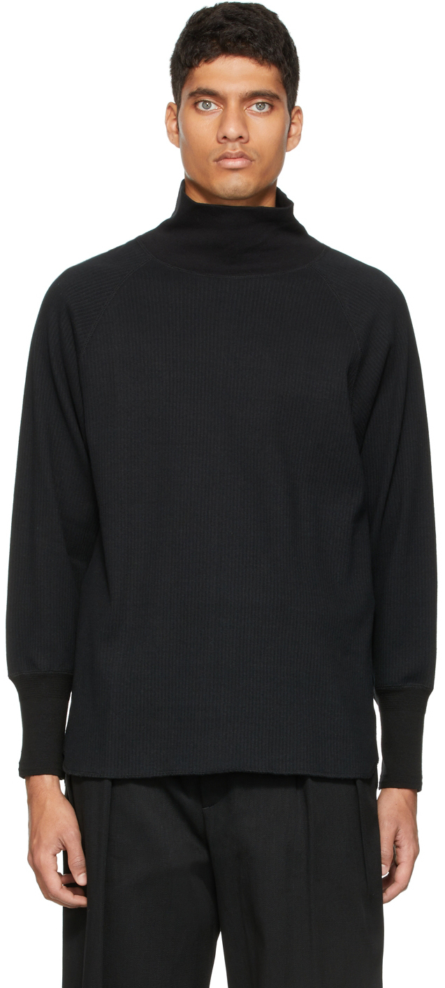Kuro Black Military Rib Turtleneck Kuro