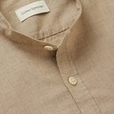 Oliver Spencer - Grandad-Collar Cotton-Twill Shirt - Neutrals
