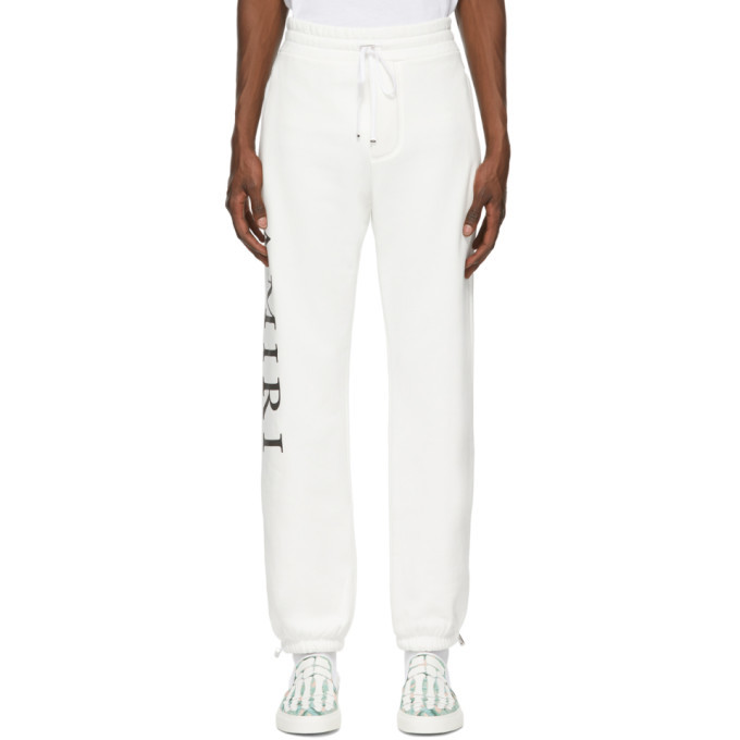 Amiri White Large Logo Lounge Pants Amiri