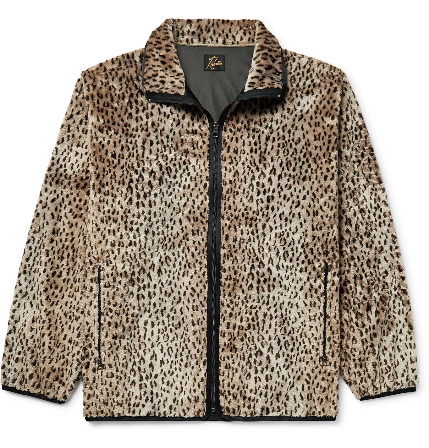 Needles - Grosgrain-Trimmed Leopard-Print Faux Fur Jacket - Animal