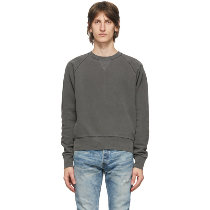 John Elliott Black Loose Stitch Crew 