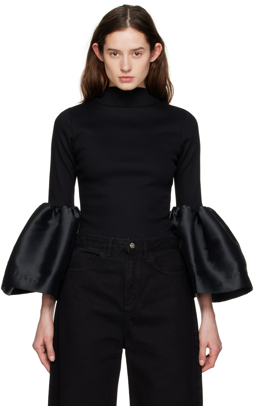 Marques Almeida Black Puff Turtleneck Marques Almeida