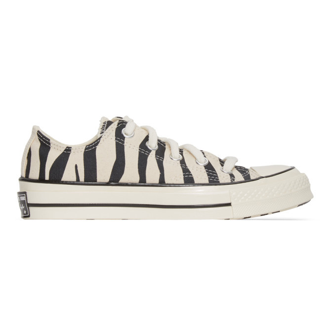 White Zebra Chuck 70 Low Sneakers Converse