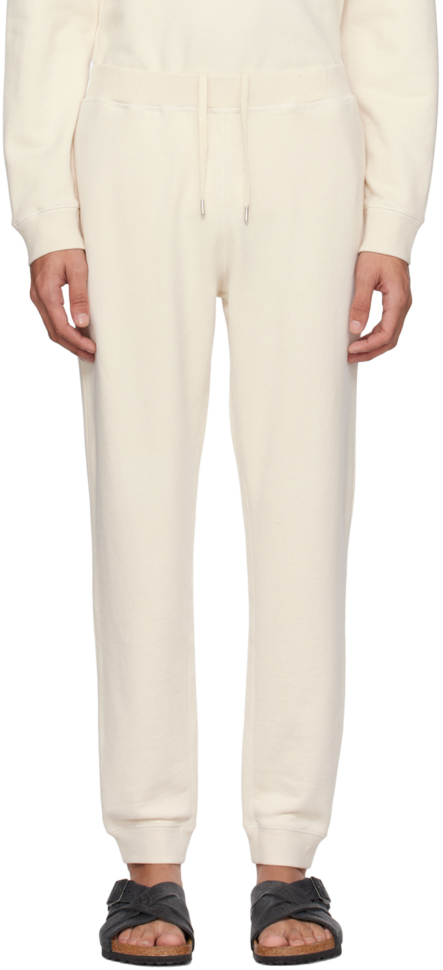 Sunspel Off-White Slim-Fit Sweatpants Sunspel