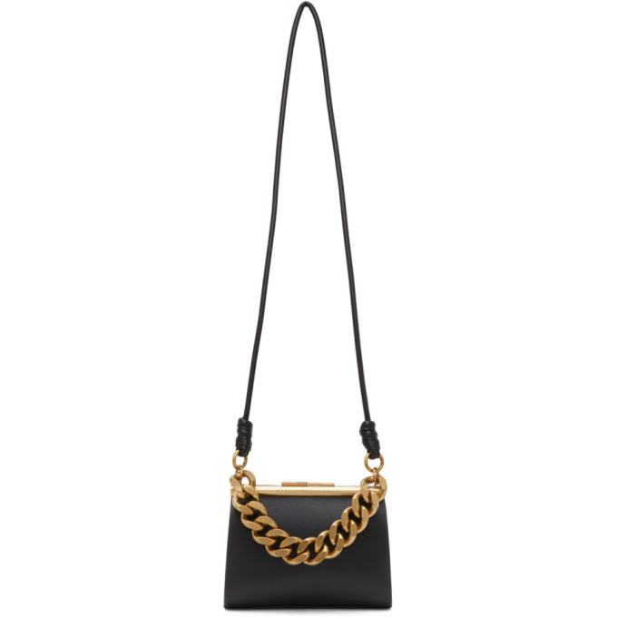 Stella McCartney Black Small Structured Chain Bag Stella McCartney