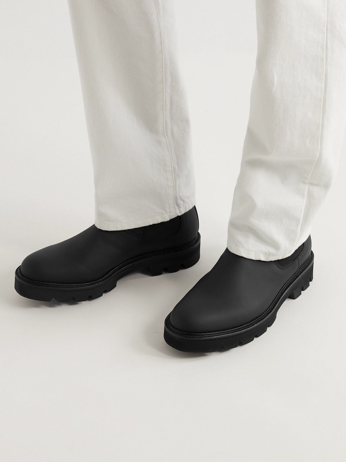 Grenson - Milo Rubberised Leather Chelsea Boots - Black Grenson