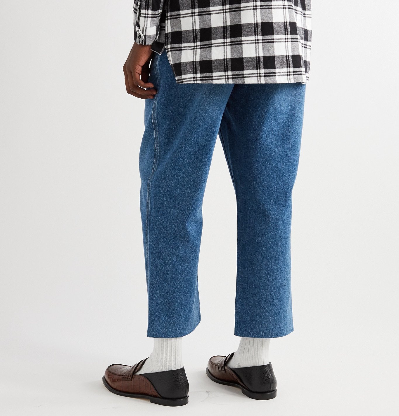 Loewe - Wide-Leg Cropped Denim Jeans - Blue Loewe