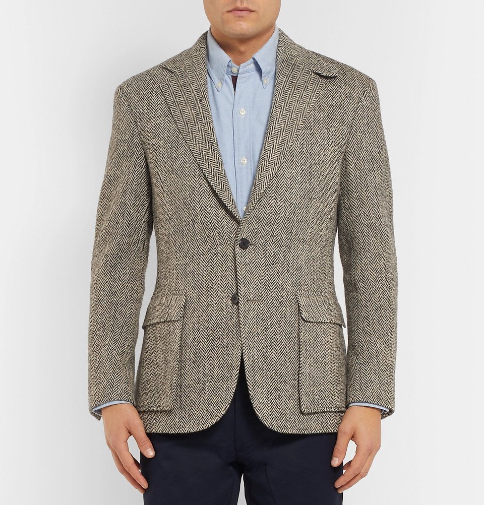 Polo Ralph Lauren - Brown Slim-Fit Herringbone Wool Suit Jacket - Men -  Brown Polo Ralph Lauren