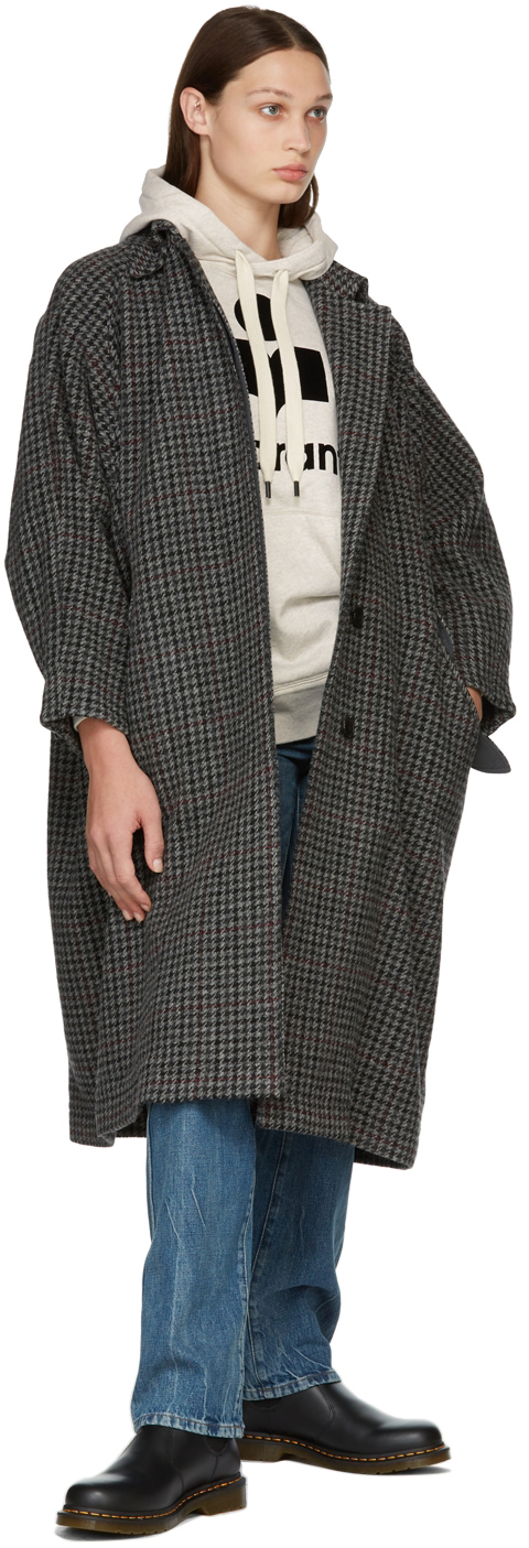 Isabel Marant Etoile Grey Houndstooth Finarlo Coat