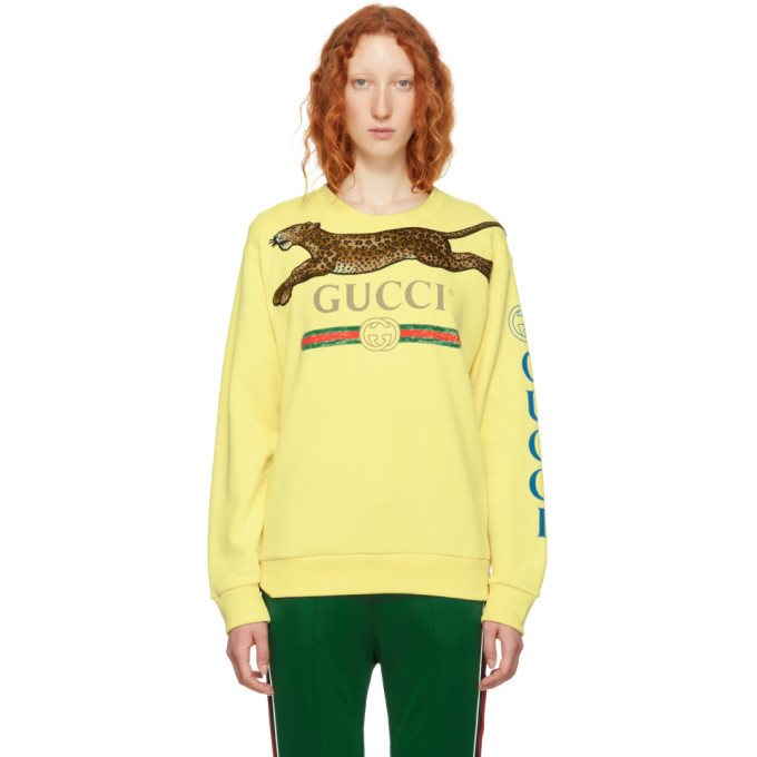gucci yellow sweatshirt