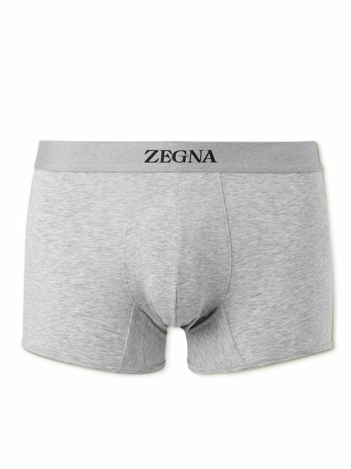 Zegna StretchCotton Boxer Briefs Gray Zegna