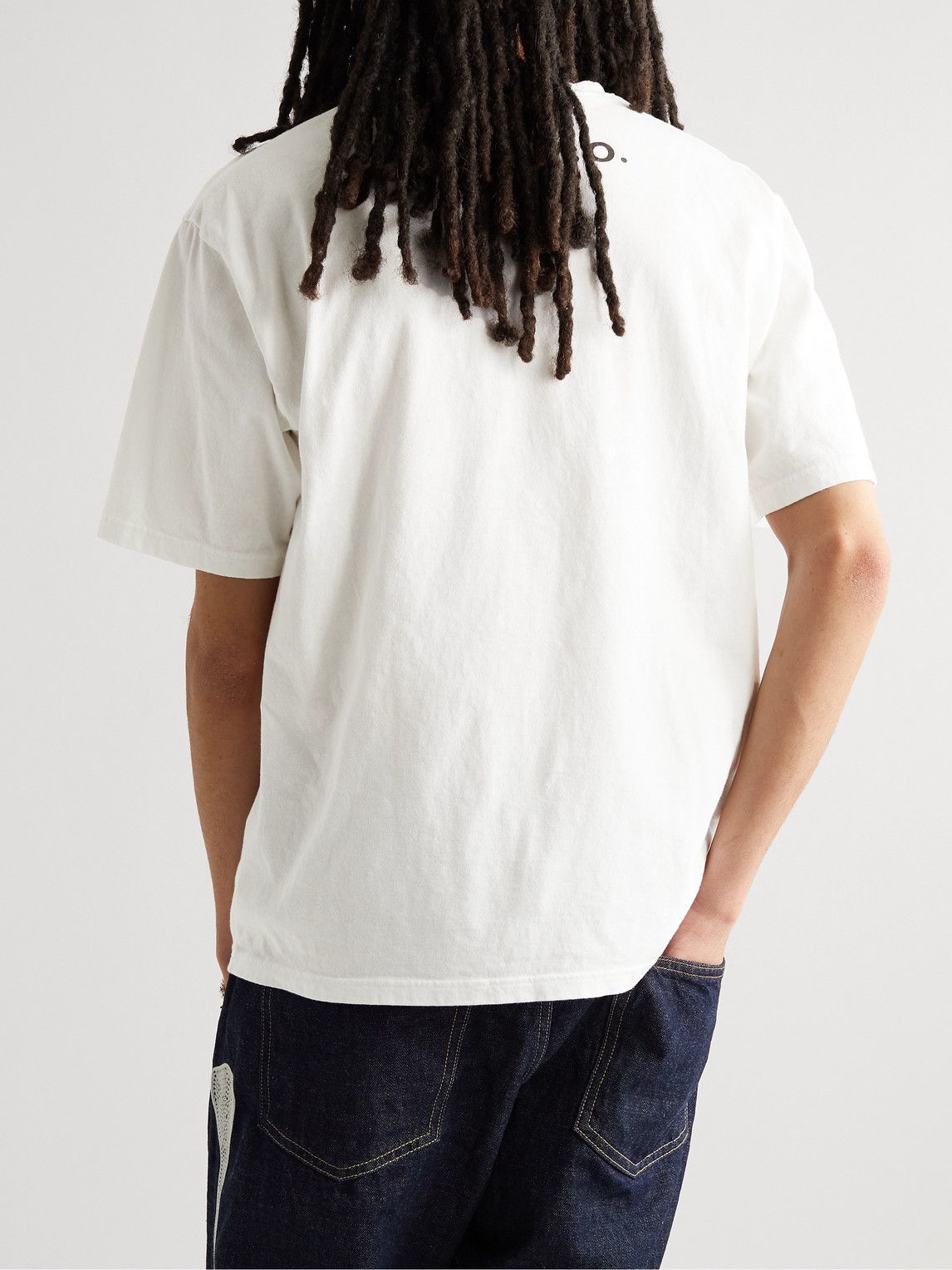 KAPITAL - Printed Cotton-Jersey T-Shirt - White KAPITAL