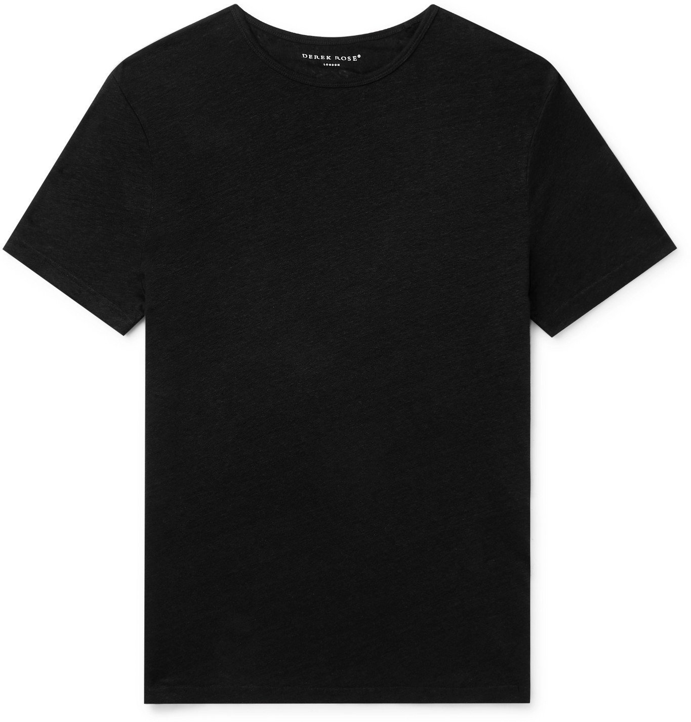DEREK ROSE - Jordan 1 Washed-Linen T-Shirt - Black Derek Rose