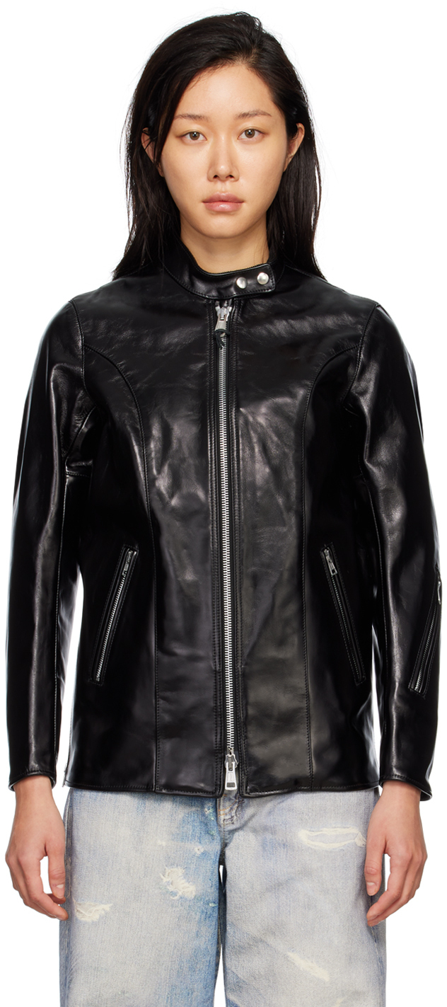 Our Legacy Black Zip Beast Leather Jacket Our Legacy