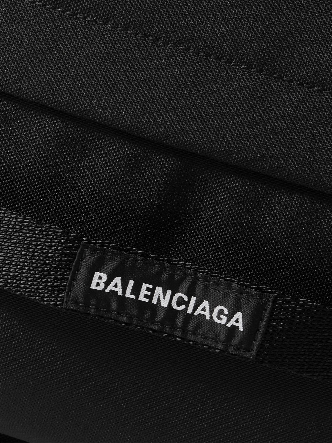 BALENCIAGA - Webbing-Trimmed Canvas Backpack - Black Balenciaga